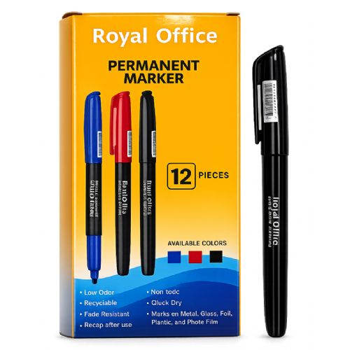 MARKER INDELEBILE PUNTA FINE NERO ROYAL OFFICE 1,9M